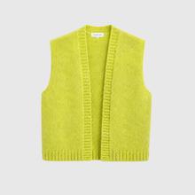 Maison Anje Besco Cardigan Weste Acid Lime Alpaka Wolle Damen grün von Maison Anje