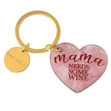 Schlüsselanhänger Herz rosa, Mama Needs Some Wine von Gift Company