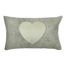 Kissen Herz, Grau Weiss 50x30 von Mars & More