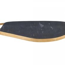 Tablett Platte STONE Marmor Schwarz Oval von Gift Company