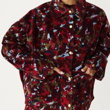 SKFK Badia Shirt Damen Oversized Cord Bluse rot braun von SKFK