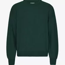 Colorful Standard Oversized Merino Wool Crew Herren Emerald Green grün von Colorful Standard