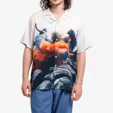 Olow Aloha Riot Off-White Shirt Kurzarm Hemd Herren creme von Olow