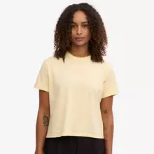 Colorful Standard Organic Boxy Crop Tee Soft Yellow Damen pastellgelb von Colorful Standard