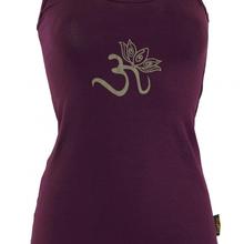 Yoga-Top aus Bio-Baumwolle OM - plum von Guru