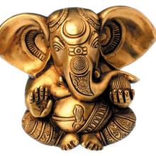 Ganesha, Messing, 13 cm