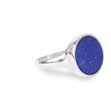 Round Stone Ring Silver Lapizlazuli von ting goods