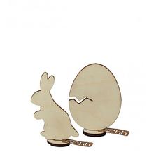 Set aus Osterei und Hase in natur von OOHH von OOHH