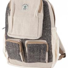 Ethno Hanf Rucksack - natur/schwarz