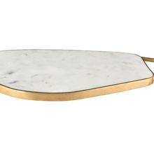 Tablett Platte STONE Marmor Weiß Oval von Gift Company