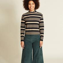 Suite 13 Khoy Stripes Top Damen Rollkragen Langarm schwarz weiß von Suite 13