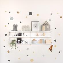 Boho Wandtattoo Tupfen Punkte 150er Set 'Wood & Stone', handgezeichnete Wandsticker Dots, Kinderzimmer Wanddeko in Naturfarben & Erdtönen von Urban ART Berlin