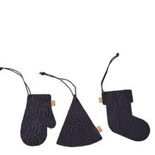 Weihnachtsaufhänger 12er Set in schwarz von OOHH von OOHH