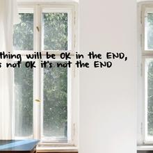 EVERYTHING WILL BE OK Wandtattoo - motivierender Wandsticker Spruch 