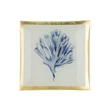 Glasteller Koralle, weiß gold von Gift Company