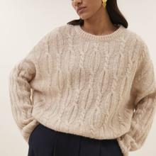 By-Bar Lora Pullover Chalk Damen Alpaka Wolle beige von by-bar