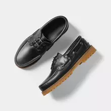 Garment Project Black Ollie Boat Schuhe Herren schwarz  von Garment Project