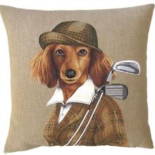 Kissen Golf Freunde Cocker Spaniel 35x35 cm von TEAM TIROL