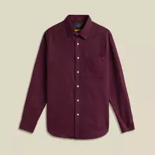 Portuguese Flannel Teca Shirt Bordeaux Herren Hemd rot von Portuguese Flannel