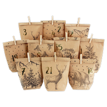 Adventskalender Braun mit Klammern von Papierdrachen GmbH