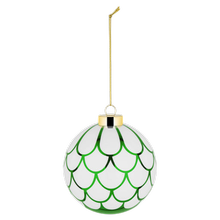 Weihnachtskugel groß grün Delight Blatt Weiss grün von Alessi von Alessi