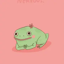 Postkarte Nervous von Slinga Illustration von Slinga Illustration