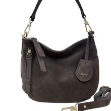 abro JUNA Hobo x-small, velours dunkelbraun von abro