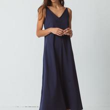 SKFK Alane Dress Damen Organic Cotton Kleid navy von SKFK