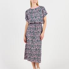 Wemoto Mori Dress Darkgreen Bubblegum Damen Midikleid grün pink von WEMOTO