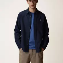 Faguo Ivoy Oxford Hemd Navy Herren Baumwolle blau von Faguo