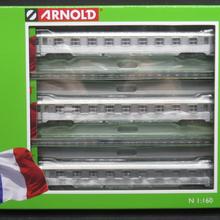 Arnold(Hornby) HN4321 Reisezugwagen 3er Set SNCF  DEV Inox Train Rapide Spur N OVP  von Arnold (Hornby)