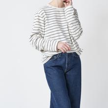 Klitmøller Paulina LS Tee Cream Taupe Damen Streifen Langarm creme von Klitmøller