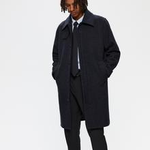 Elvine Yonatan Grey Check Herren Wollmantel kariert grau von ELVINE