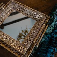 Tablett mit Spiegelplatte 2er Set von Werner Voss