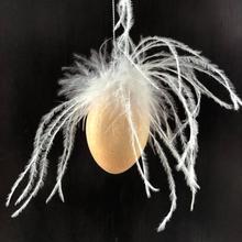 Ei Apricot Federn 4x6 cm