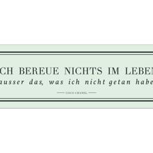 Schild Coco Chanel: Ich bereue nichts... von CHILLISY HOME