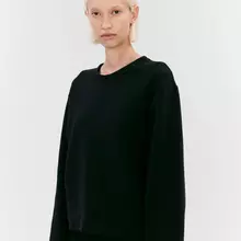 Elvine Alba Cropped Sweatshirt Damen Pullover schwarz von ELVINE