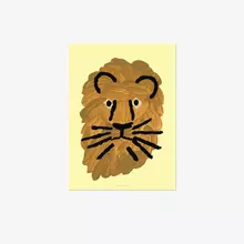 Warmgrey Tail Postkarte - Lion von Warmgrey Tail