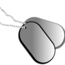 Dogtag - Hundekette - Armeehalsband - Silber von SchmuckEINS