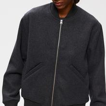 Elvine Ylve Wool Jacket Dark Grey Melange Herren Bomberjacke grau von ELVINE