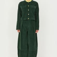 SKFK Naiare Jacket Dark Green Damen Cropped Jacke Bio Baumwolle grün von SKFK