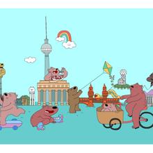 Ach Berlin! Poster Bunt von Heipl Berlin