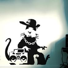 BANKSY Wandtattoo HIP HOP RATTE Wandsticker Streetart Graffiti  von Urban ART Berlin