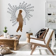 FRAU IM LICHTER WIRBEL | Wandsticker VINYL Wallart  von Urban ART Berlin