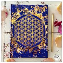 Notizbuch Blume des Lebens Ultramarine von Natalias ART