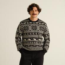 Dedicated Mora Fairisle Hike Black Herren Strickpullover schwarz ecru von Dedicated