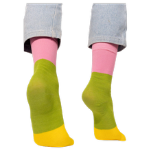 Organic Socken Pink Green Yellow von Kabak