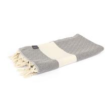 Meditationstuch gemustert, 100 x 175 cm anthrazit/natur von Bodhi