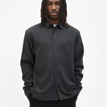 Cleptomanicx Blue Graphite Flannel Ligull Shirt Hemd Herren dunkelgrau von Cleptomanicx