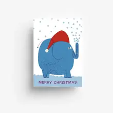 Christmas Elephant Postkarte von jungwiealt von jungwiealt